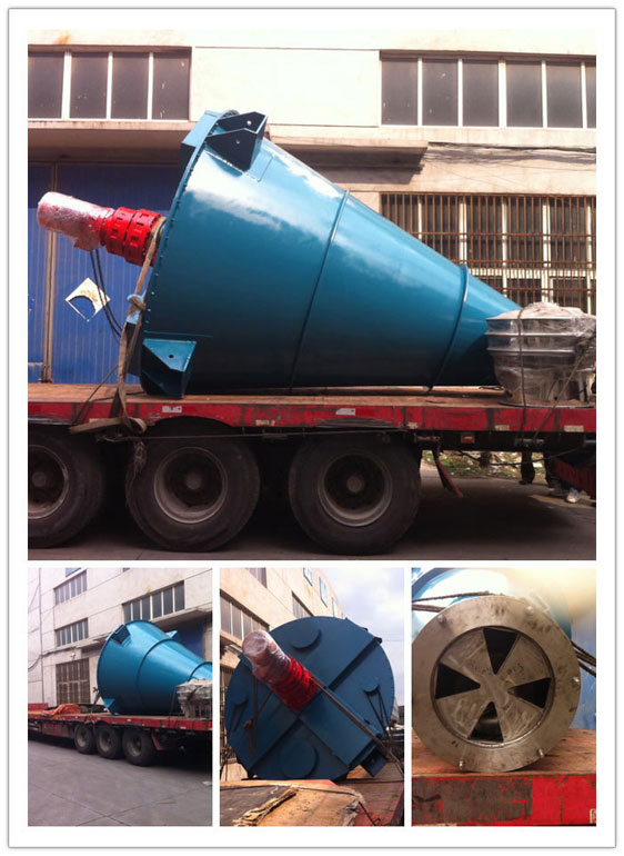 大型YSH-A/B型雙螺旋錐形混合機出廠交付用戶