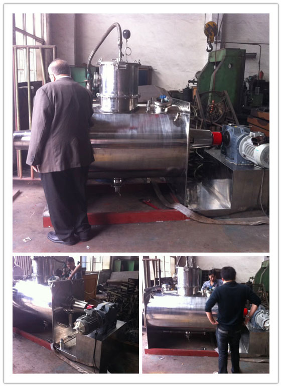 犁刀抽真空加熱夾套混合機成功出口印度